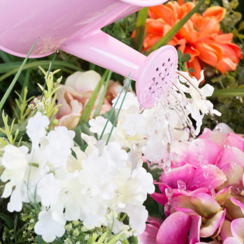 HEY! PLAY! Kids Gardening Set â€“ Mini Garden Tools with Child-Sized Shovel, Rake, Fork, Gloves, Watering Can and Tote â€“ Outdoor Toys for Children (Pink) - Image 2