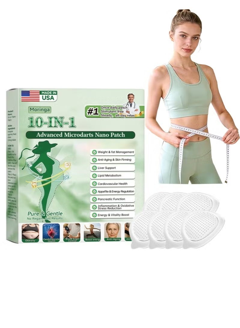 مورينجا مورينغا التصحيح,مورينغا المهنية الجديدة 10-في-1 نانو Microdarts التصحيح,تصحيحات بربرين جديدة,تصحيحات نحيفة للجسم الطبيعي للنساء والرجال,مناسبة لجميع أنواع الجلد (مربع واحد) - Image 1