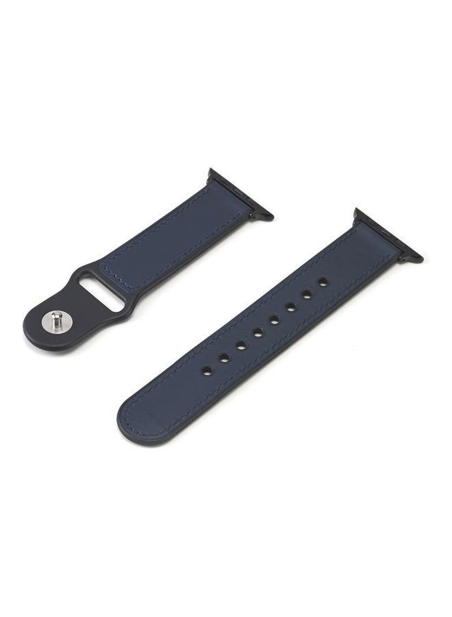 NIBEMINENT Replacement Watchband For Apple Watch Dark Blue - Image 1