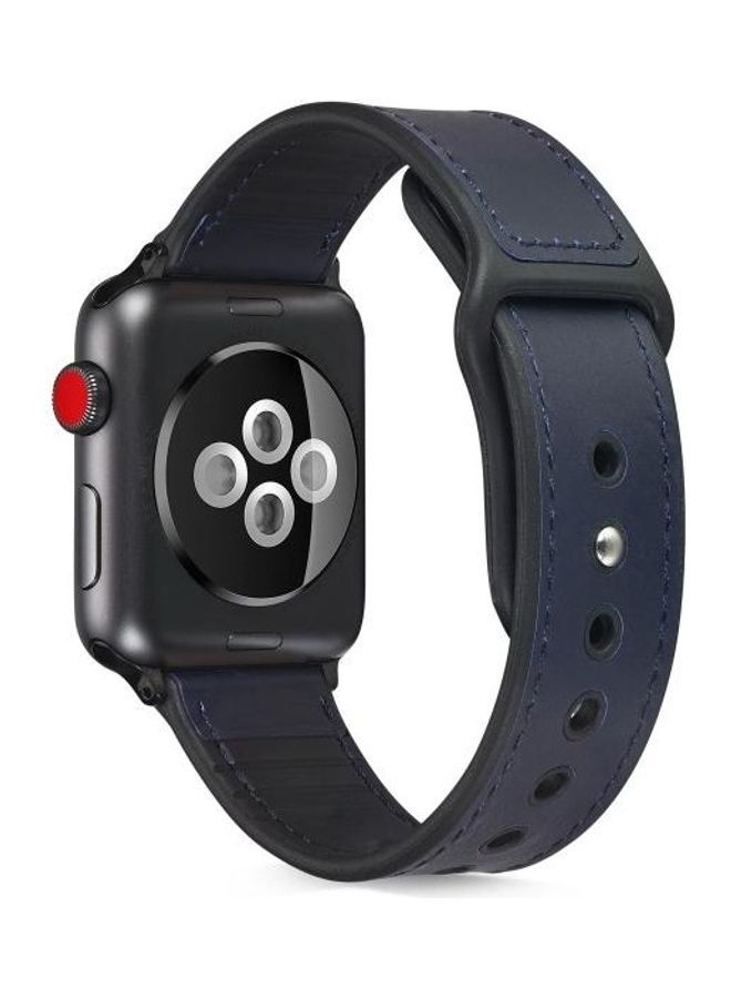 NIBEMINENT Replacement Watchband For Apple Watch Dark Blue - Image 2