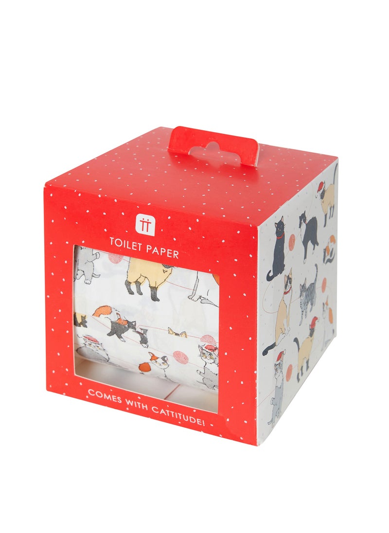 Talking Tables Talking Tables Christmas Botanical Pet Cat Toilet Roll  - Image 2