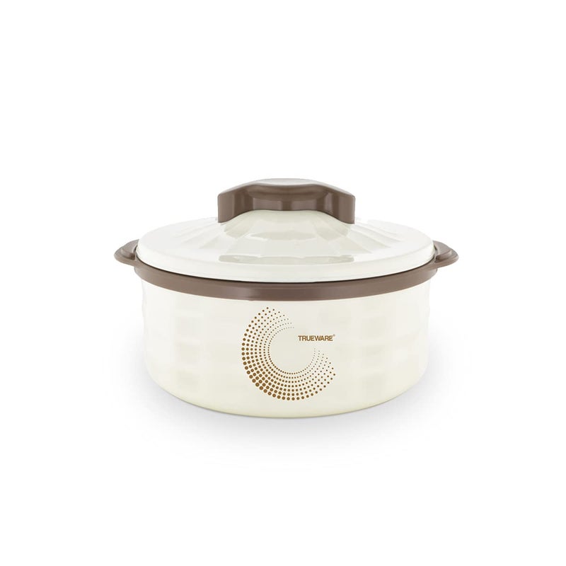 Trueware TRUEWARE Stylus Casserole 1800 Inner Steel Casserole 1500 ml Brown PU Insulated BPA free Odour Proof Food Grade Easy to Carry Easy to Store Ideal For Chapatti Roti Curd Maker Kitchen Storage Kitchen accesseroies Thermoware Hot Pot  - Image 1