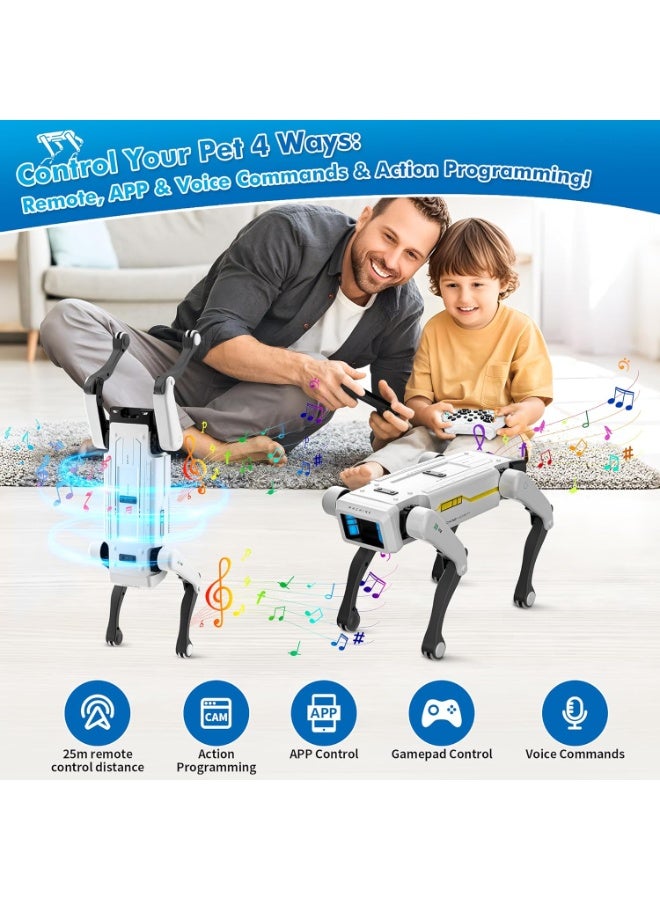 كلب روبوت ذكي - حيوان أليف تفاعلي STEM مع تحكم صوتي، وأكثر من 30 حركة وبرمجة تطبيق، وتصميم متين للأطفال من سن 6 سنوات فما فوق (متوافق مع iOS/Android) - Image 2