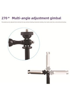 General Direct Aluminum Alloy Telescopic Rod Outdoor Live Selfie Stick Handheld Sports Camera Gopro Selfie Stick-Color:Black  - Image 5