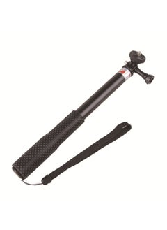 General Direct Aluminum Alloy Telescopic Rod Outdoor Live Selfie Stick Handheld Sports Camera Gopro Selfie Stick-Color:Black  - Image 1