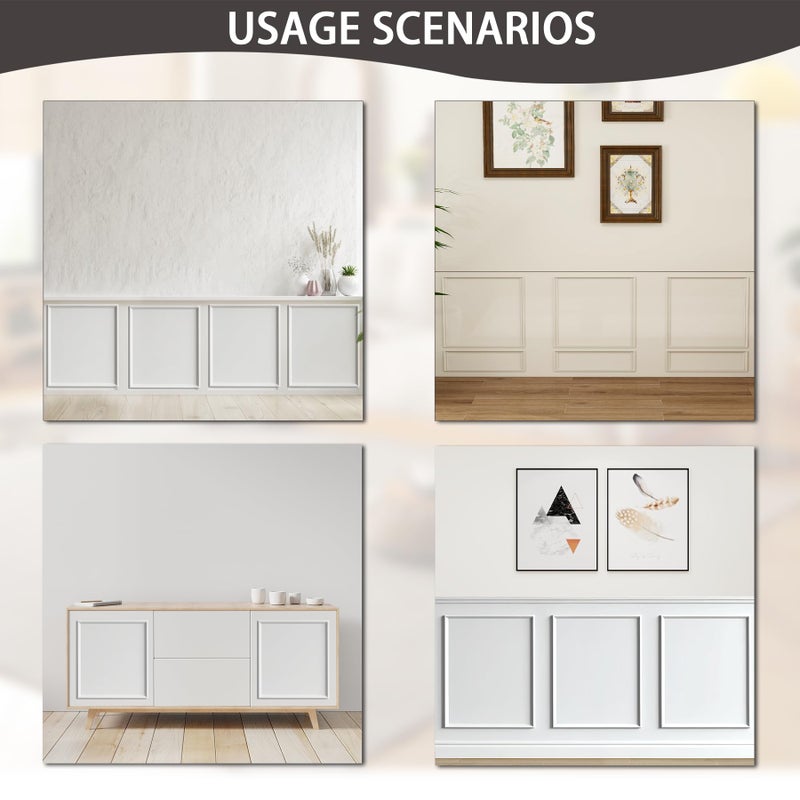 Lunghaa 3-Frame 16" x 20" Premade Accent Wall Molding Kit, Ready-to-Assemble Wainscoting Panels, Pre-Cut Chair Rail Moulding Trim Picture Frame for Home DÃ©cor - Image 2