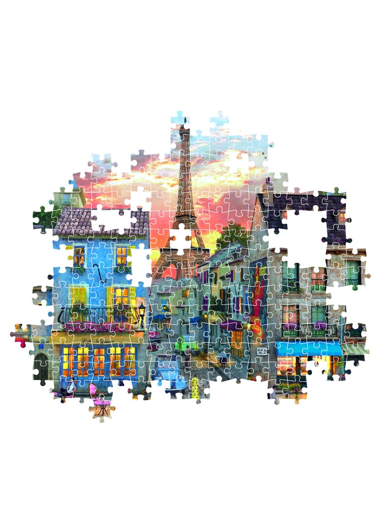 Clementoni Puzzle HQC Street of Paris + Poster 1000-Pieces | Jigsaw Puzzle | Puzzle for Adults | Challenging Puzzle | Perfect for Stress Reliever and Puzzle Lovers | Made in Italy - Image 2
