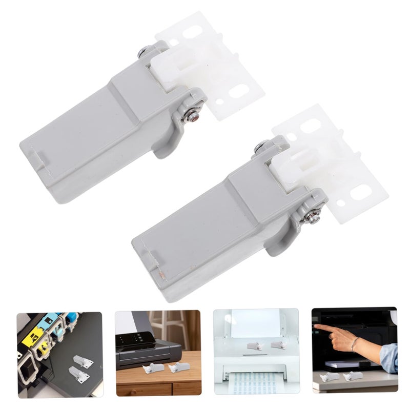 2Pcs Replacement Printer Document Feeder Hinge Assembly Plastic Black - Image 4