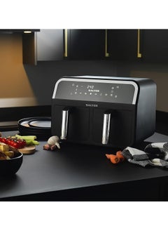 Salter Salter EK4548 Dual Air Fryer - Double Drawer, 2 XL Non-Stick Cooking Trays, Sync & Match Cook Function, Independent Cooking, 8.2L, Sensor Touch Display.  - Image 3