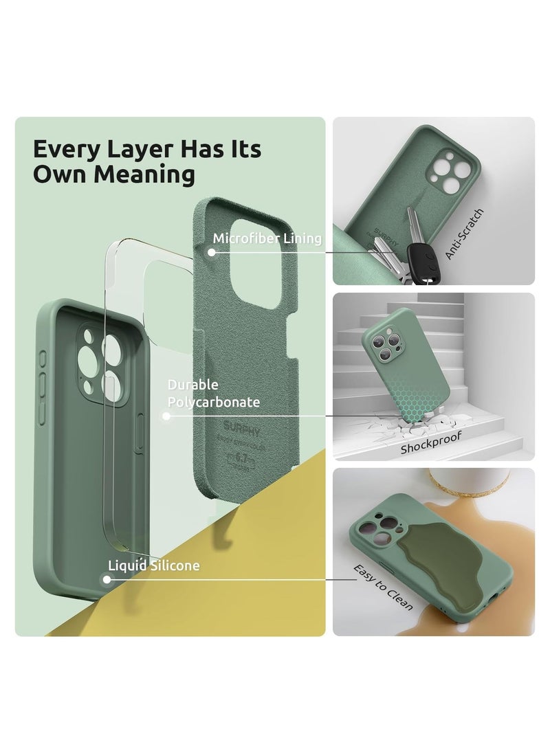 Raxoom Design for iPhone 15 Pro Max Case, Liquid Silicone [2 x Screen Protectors & 1 x Lanyard] Protection for Each Lens Shockproof Cover for iPhone 15 Pro Max 6.7 inch 2023, Cypress - Image 4