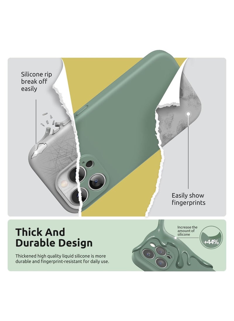 Raxoom Design for iPhone 15 Pro Max Case, Liquid Silicone [2 x Screen Protectors & 1 x Lanyard] Protection for Each Lens Shockproof Cover for iPhone 15 Pro Max 6.7 inch 2023, Cypress - Image 2