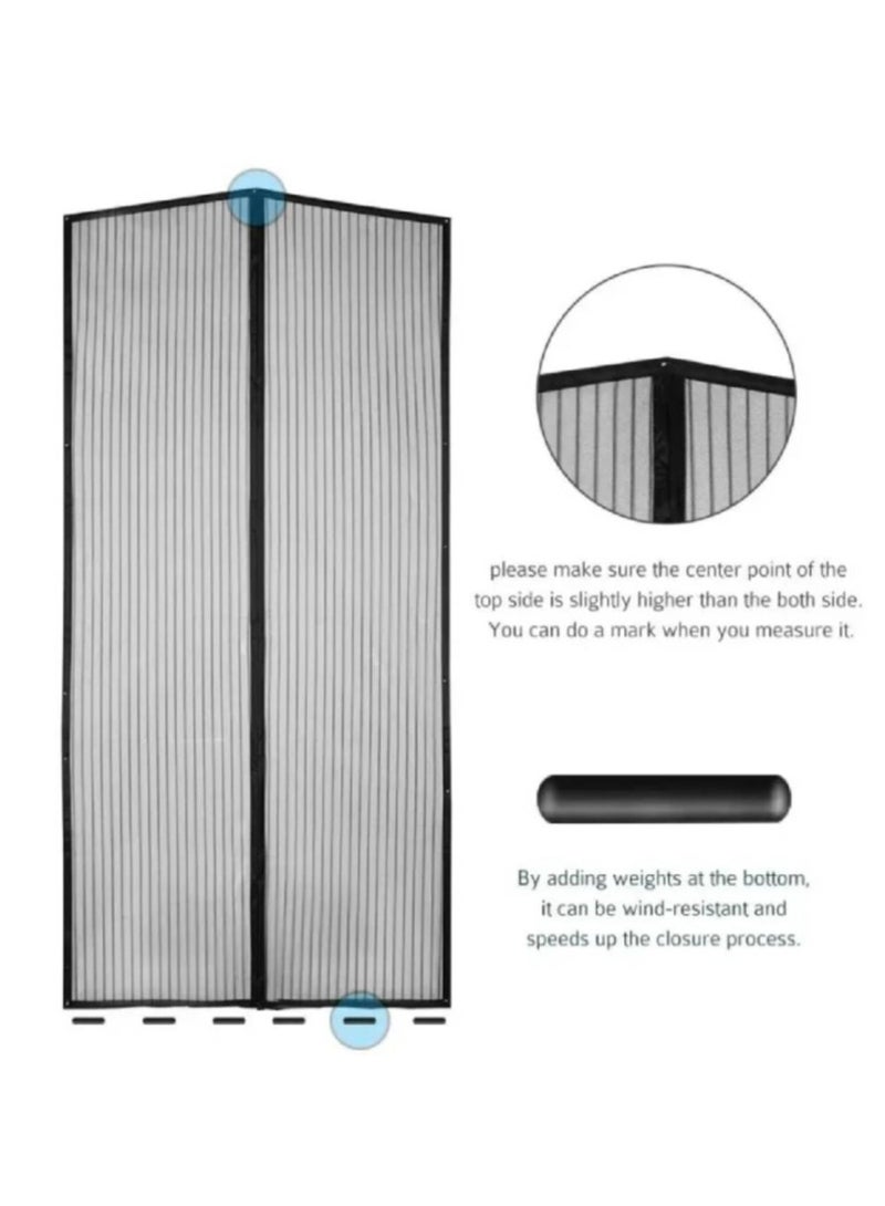 Anti-Mosquito Net Summer Automatic Closing Magnetic Mosquito Net Invisible Door Mesh Anti Bug Fly Partition Curtain Magic Mesh  - Image 2