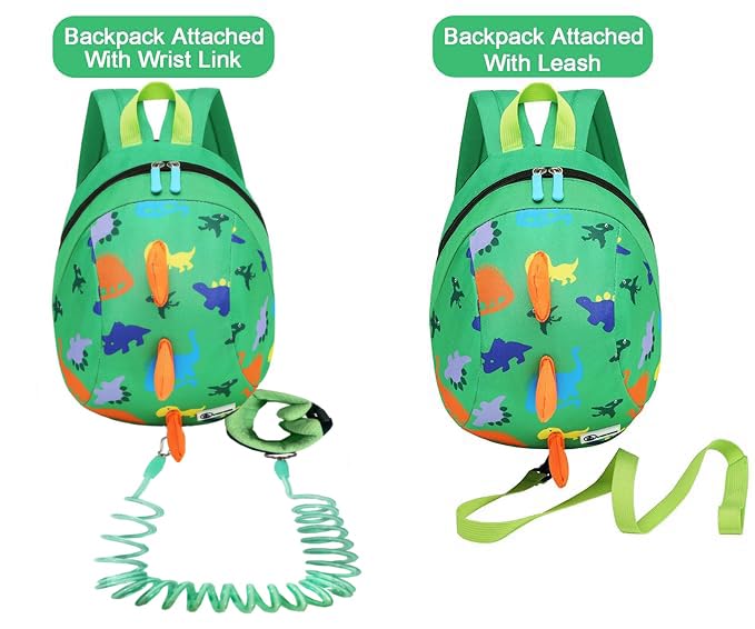db Toddler Mini Dinosaur Backpack with Child Leash, Anti Lost Wrist Link for Kids, Safety Harness Back Pack for Baby Boy Girl - Image 2