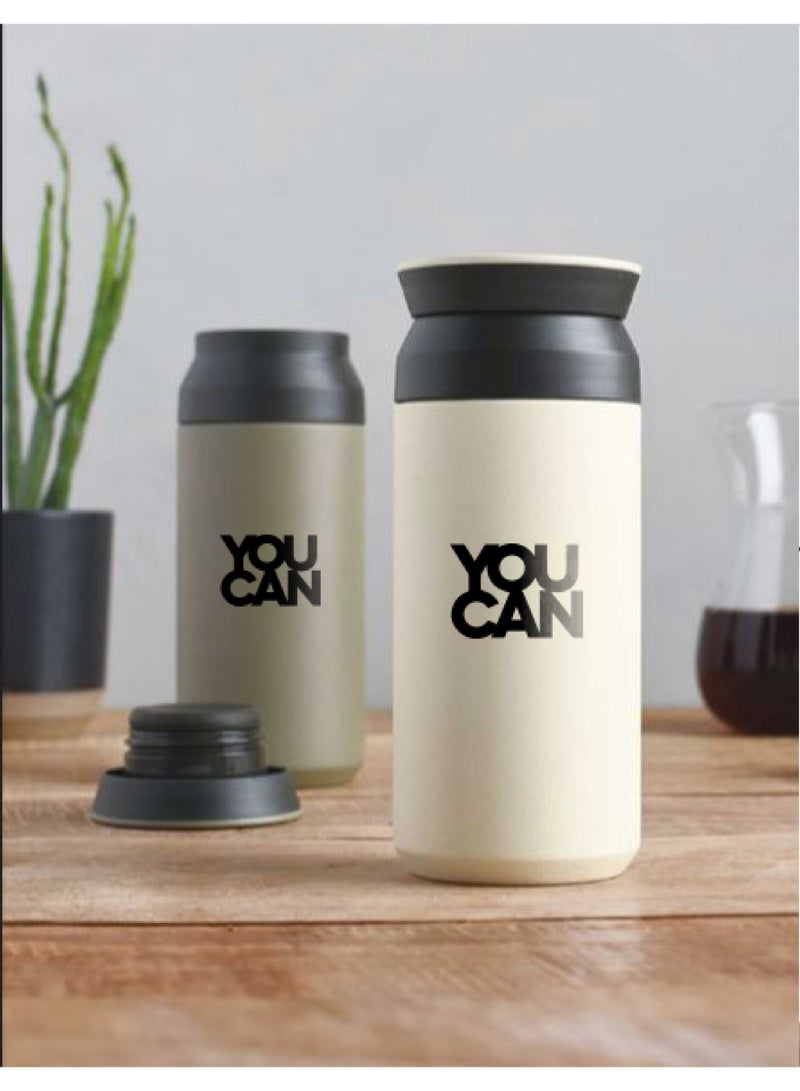 مج حراري – استانلس ستيل بشعار You Can لتحفيزك كل يوم  - Image 1