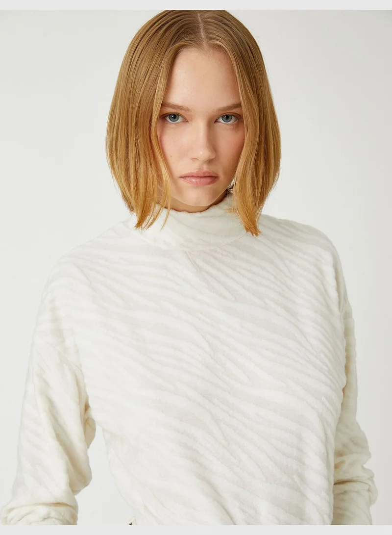 KOTON Long Sleeve Turtleneck Sweatshirt