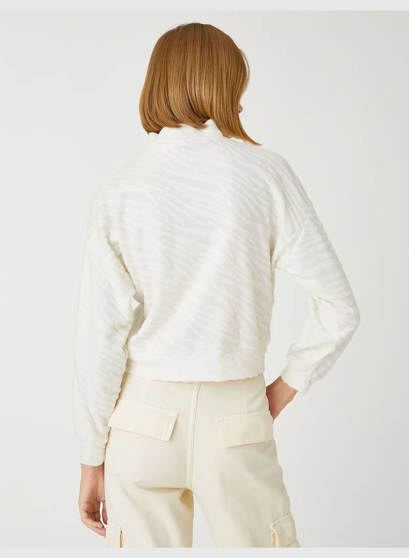 KOTON Long Sleeve Turtleneck Sweatshirt