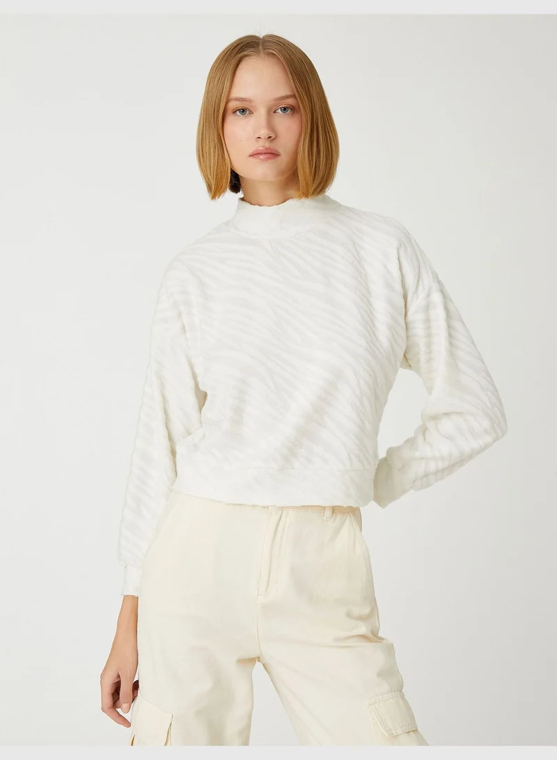KOTON Long Sleeve Turtleneck Sweatshirt