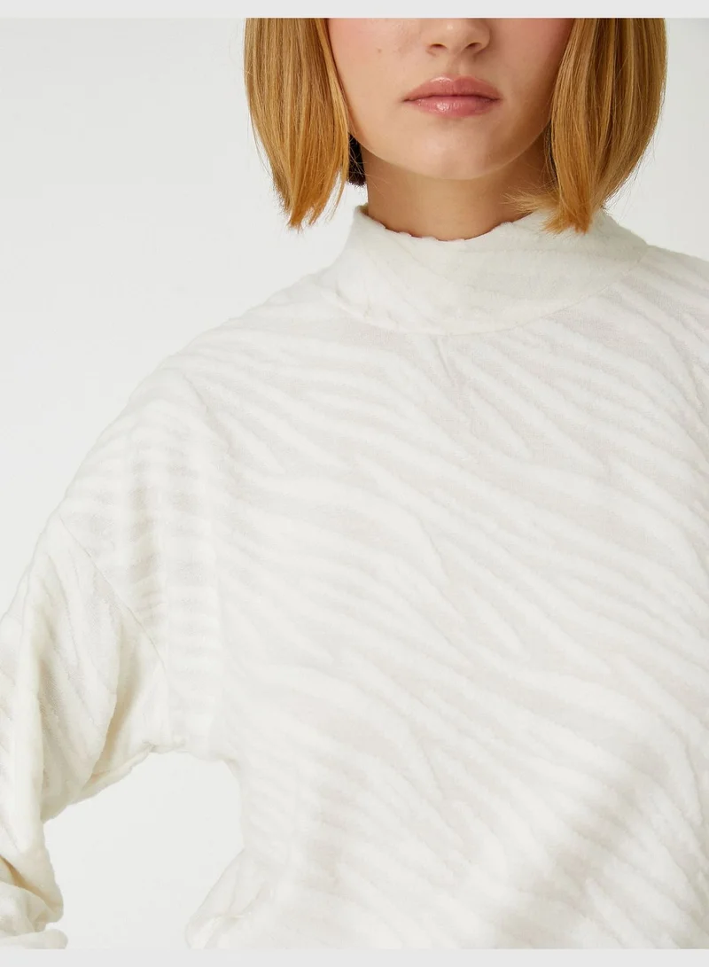 KOTON Long Sleeve Turtleneck Sweatshirt