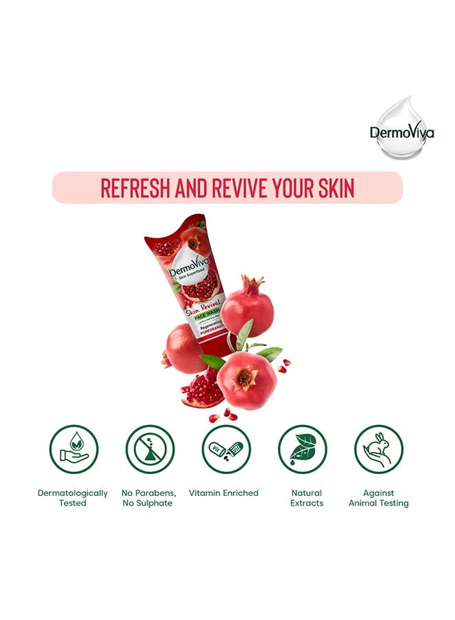 DermoViva Skin Revival Pomegranate Face Wash 150ml - Image 5