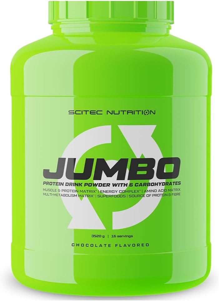 SCITEC NUTRITION - مسحوق مشروب البروتين الجامبو مع 6 كربوهيدرات، بنكهة الشوكولاتة، 16 حصة - Image 1