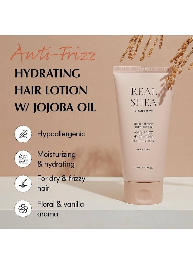 Rated Green Real Shea Anti-Frizz Hydrating Hair Lotion - for Damaged Hair 150ml - Image 2