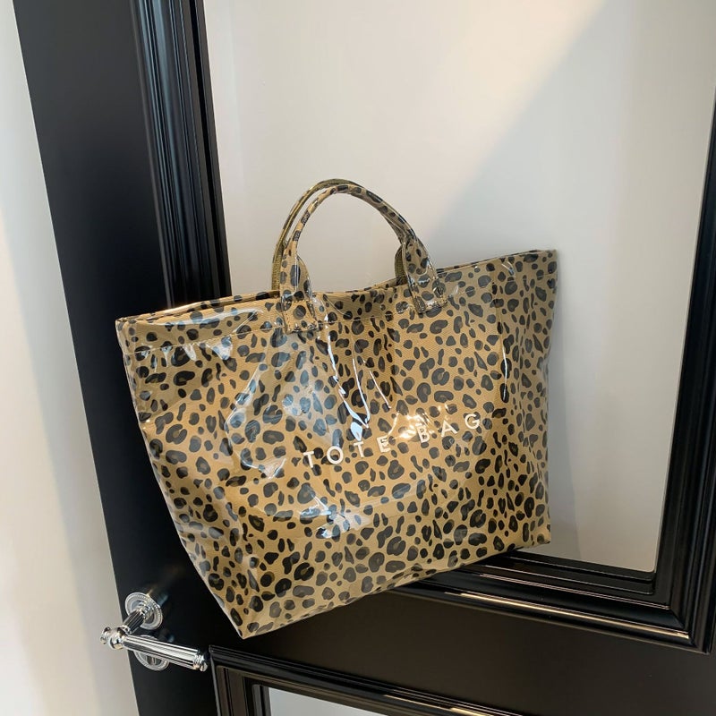 Fashion Leopard Pattern Design Pvc Fabric Material Handbag New Women'S Bag Trend All-Match Single - Image 1