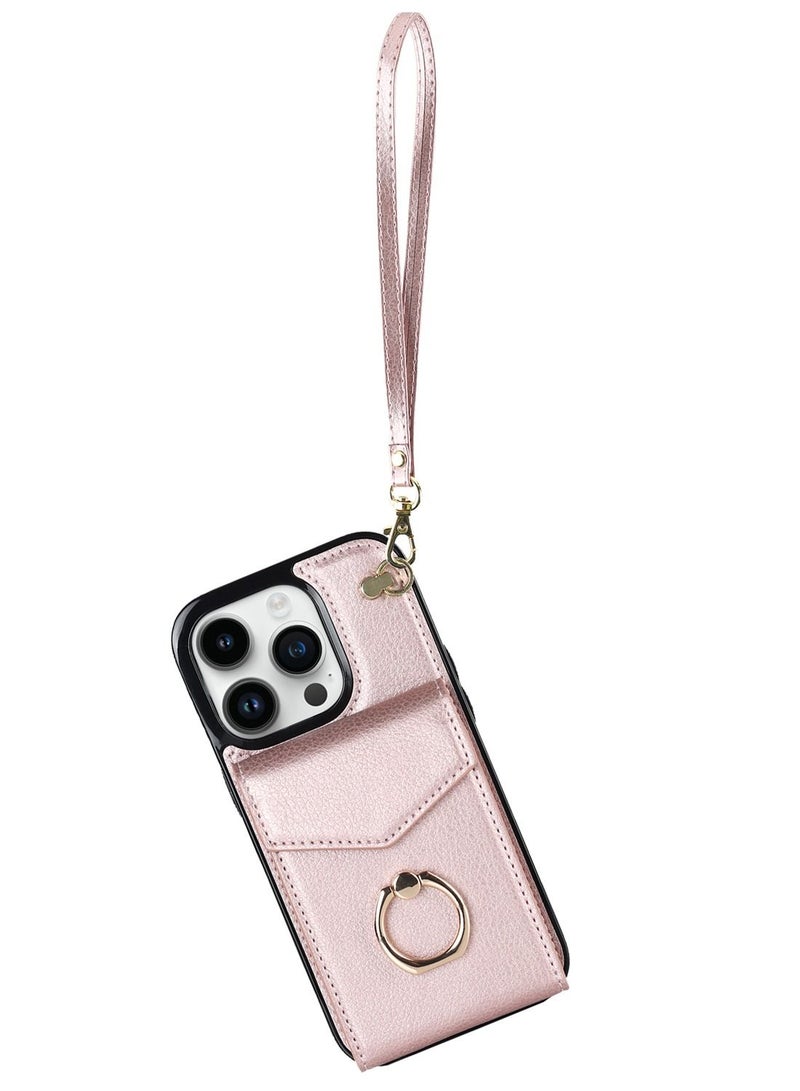 Suteni Ring Buckle Back Cover Card Slots Leather Phone Case for Samsung  - Image 1