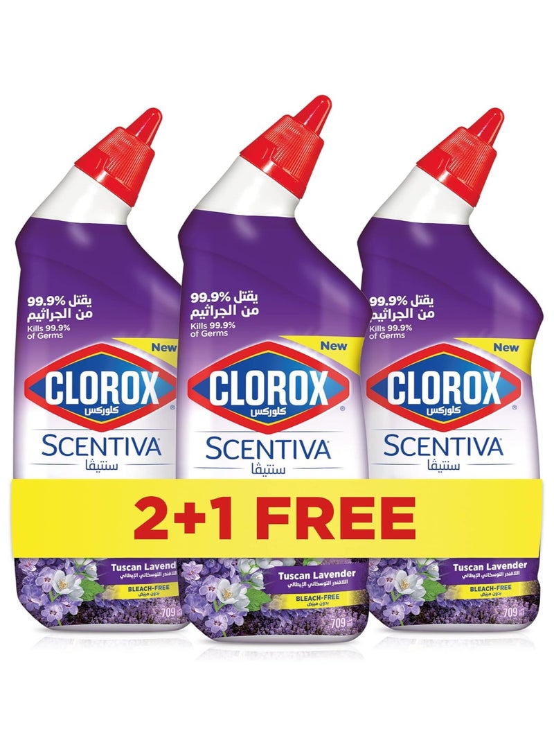 Clorox Scentiva Toilet Cleaner Triple Pack 709 ml, Tuscan Lavender Pack of 3 - Image 1