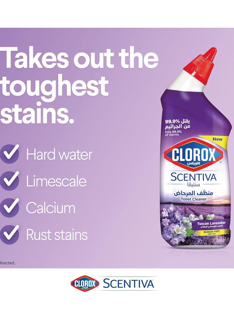 Clorox Scentiva Toilet Cleaner Triple Pack 709 ml, Tuscan Lavender Pack of 3 - Image 3