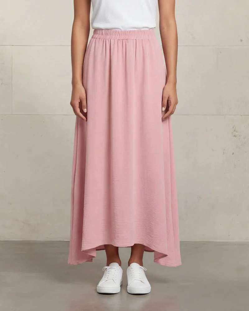 Redtag Women Pink Solid Skirt