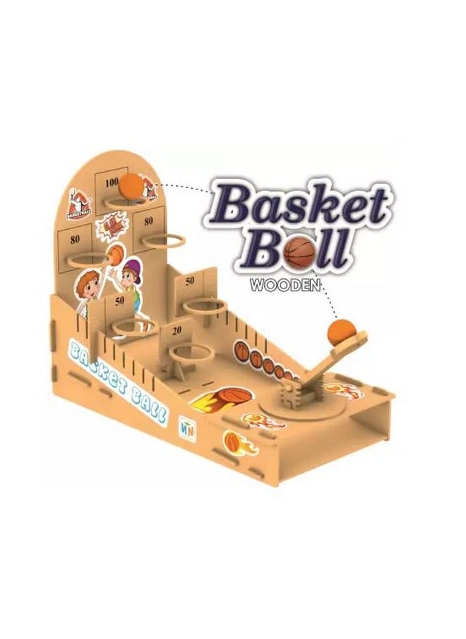 Kiti Kits KITI KITS Wooden STEM Basket Ball Game and DIY 3D Puzzle Basketball  - Image 1