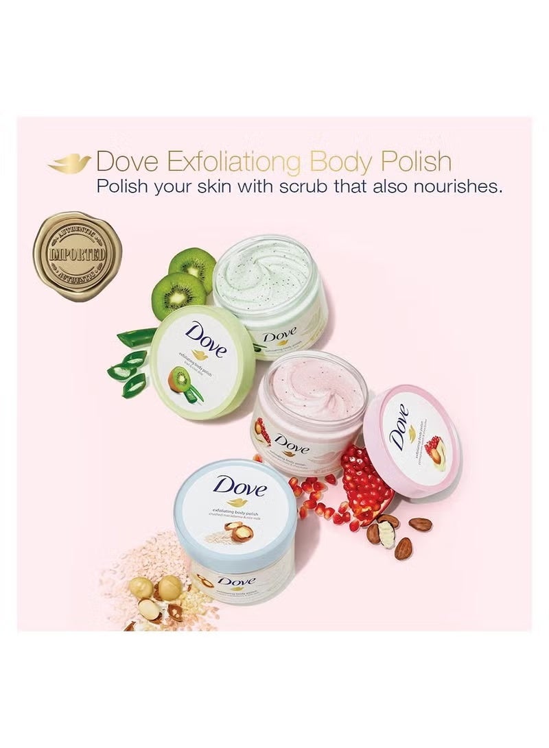 دوف مقشر الجسم دوف، رمان وزبدة الشيا، مع ربع كريم مرطب، 225 مل - Image 3