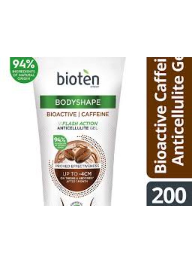 bioten Bodyshape Bioactive Caffeine Anticellulite Gel 200ml - Image 2