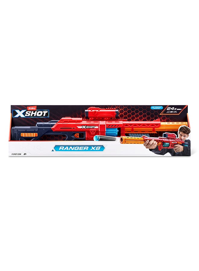 X-Shot Excel Ranger X8 Blaster with 24 Darts - Image 1