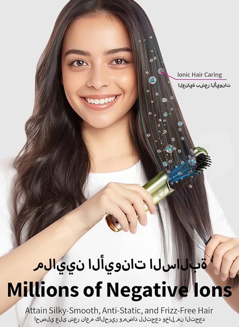 Generic Wireless Portable Hair Straightener Brush Comb, 2-in-1 Electric Heated Hair Straightening Comb for Women, Thermal Hair Styler for Smooth Hair  - Image 2
