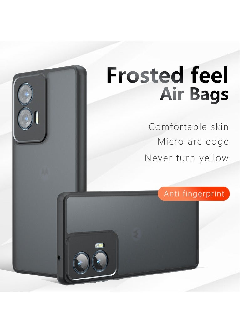 Fankalo [1+1 Sets] For Motorola Edge 50 Fusion Case Cover & Screen Protector Frosted Translucent Back Protective Slim Phone Cover, Anti-Fingerprints, Anti-Fall Drop Protection，Tempered Flims - Image 2