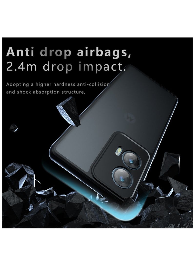Fankalo [1+1 Sets] For Motorola Edge 50 Fusion Case Cover & Screen Protector Frosted Translucent Back Protective Slim Phone Cover, Anti-Fingerprints, Anti-Fall Drop Protection，Tempered Flims - Image 3