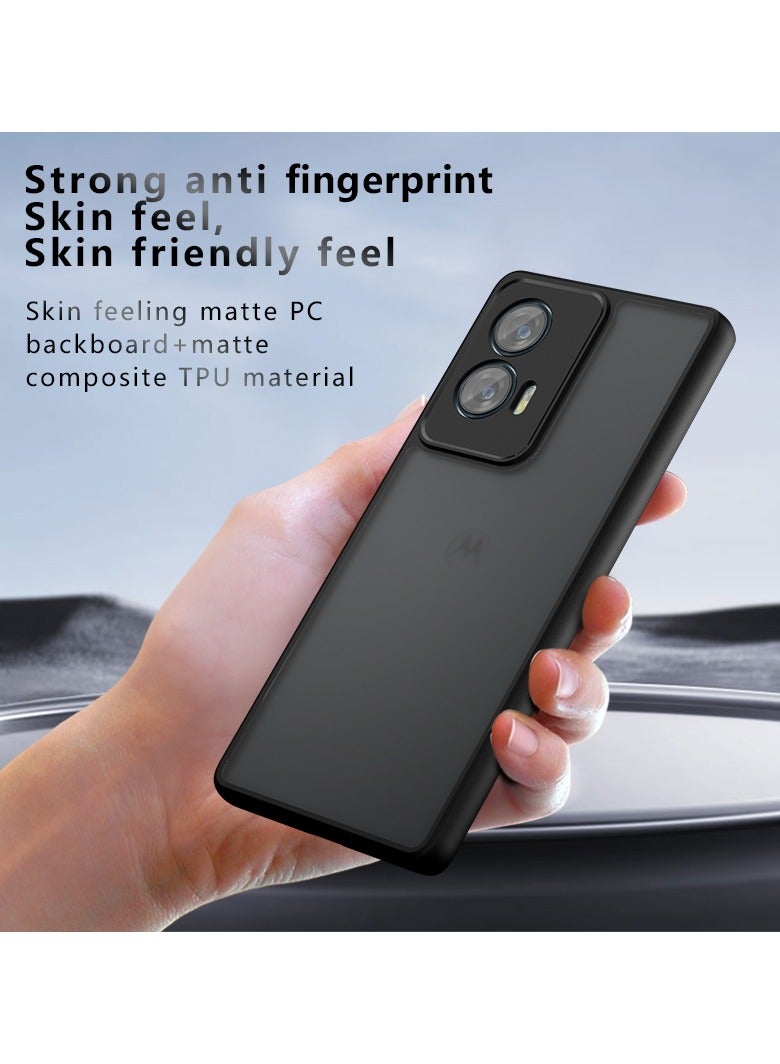 Fankalo [1+1 Sets] For Motorola Edge 50 Fusion Case Cover & Screen Protector Frosted Translucent Back Protective Slim Phone Cover, Anti-Fingerprints, Anti-Fall Drop Protection，Tempered Flims - Image 4