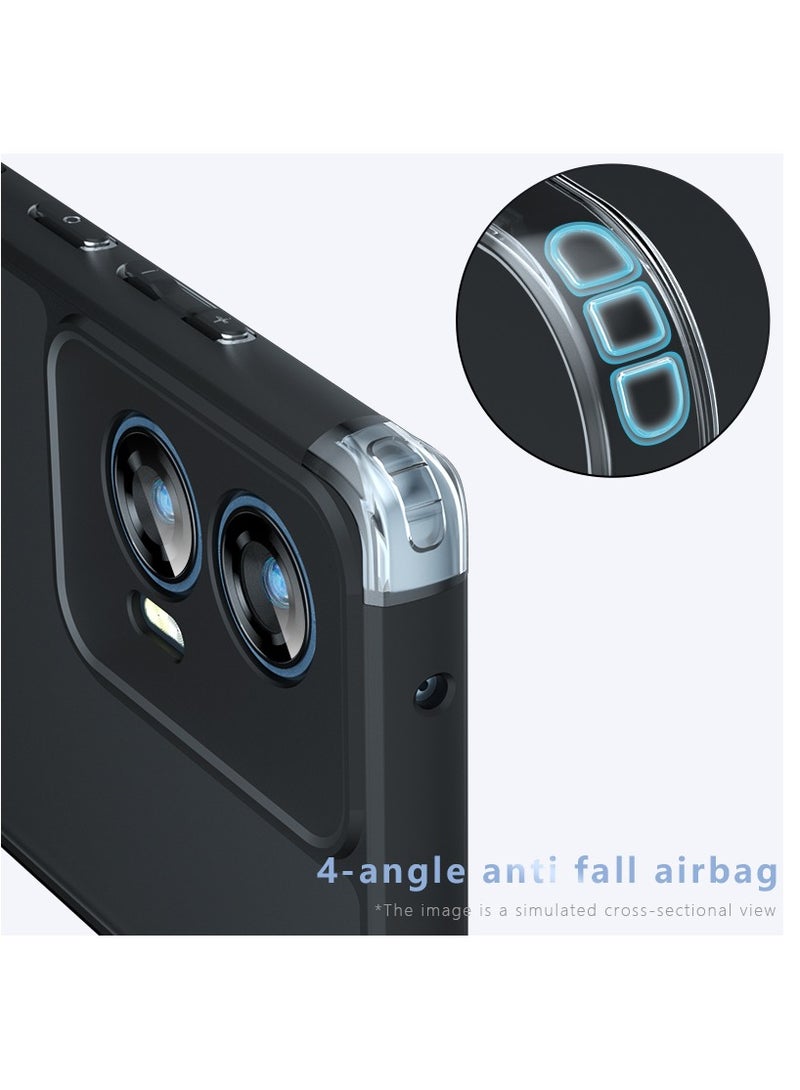 Fankalo [1+1 Sets] For Motorola Edge 50 Fusion Case Cover & Screen Protector Frosted Translucent Back Protective Slim Phone Cover, Anti-Fingerprints, Anti-Fall Drop Protection，Tempered Flims - Image 5