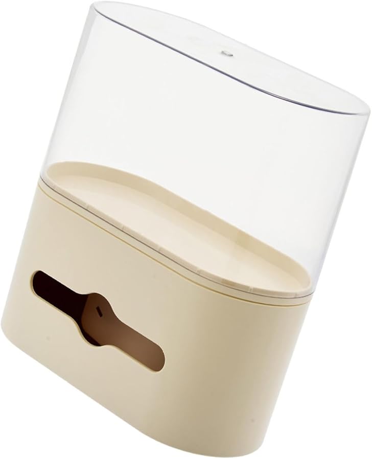 Creamy Modern Tissue Box With Hidden Storage And Remote Control Holder - Image 1