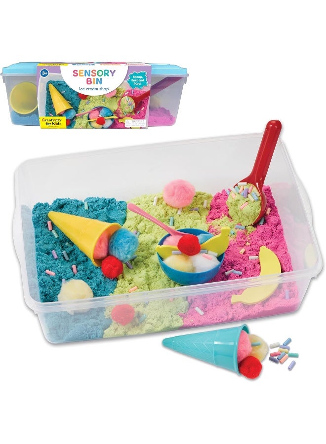 Creativity for Kids Sensory Bin: Ice Cream Shop Playset - Toddler Learning Toys, Pretend Play Ice Cream Set, Kids Gifts for Girls and Boys (Ages 3+) - Image 1
