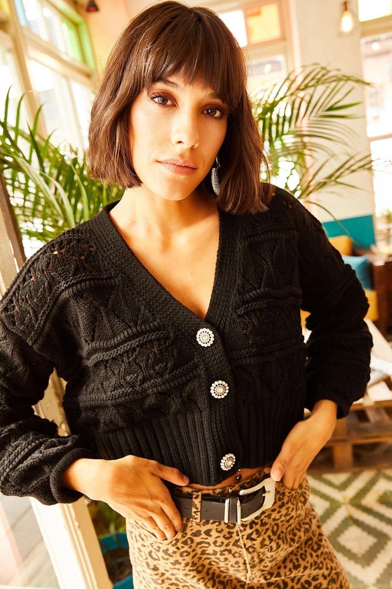 Weshaya Cardigan Women Black - Image 3
