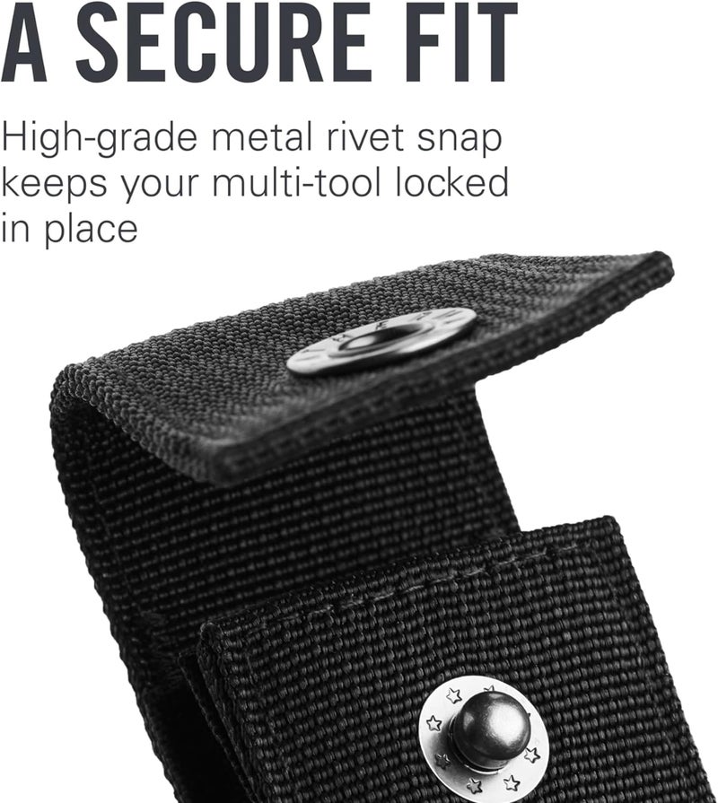 LEATHERMAN, Premium Nylon Snap Sheath, Fits 3.25â€ to 4.5â€ Multi-Tools, Black, Large - Image 5