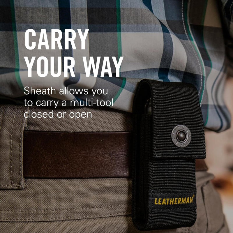 LEATHERMAN, Premium Nylon Snap Sheath, Fits 3.25â€ to 4.5â€ Multi-Tools, Black, Large - Image 4