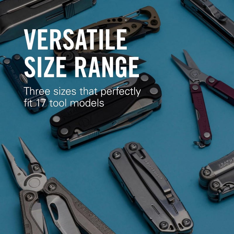 LEATHERMAN, Premium Nylon Snap Sheath, Fits 3.25â€ to 4.5â€ Multi-Tools, Black, Large - Image 3