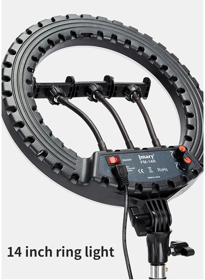Jmary FM-14R Photography Light 14-inch Live Streaming Ring Light Photography LED Fill Light - Image 3