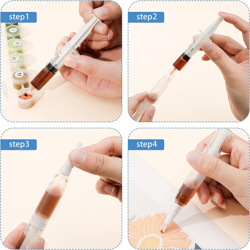 Fuyamp 16PCS Touch up Paint Pen, 5ml Paint Touch up Pen for Walls Refillable Paint Pen Touch up Paint Brushes Fillable Paint Brush Pens Tool for Drywall Wall Cabinets Furniture Wood Furniture - Image 3