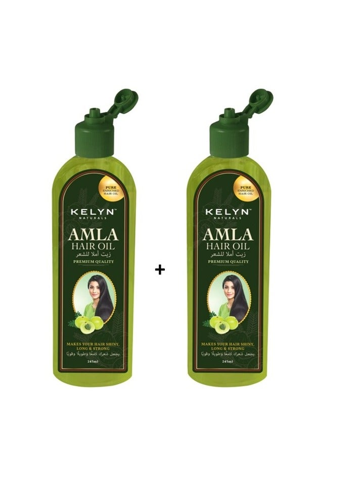 Kelyn Naturals Amla Hair Oil Hair Shiny, Long & Strong 245 ml pack of 2