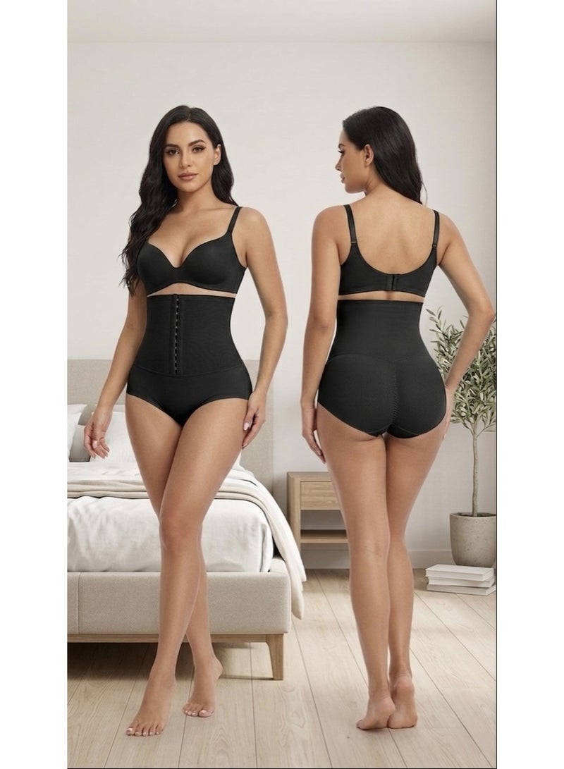 2 PCS Women's High-Waist Tummy Control Seamless Shaping Body Shaper Briefs - Image 1
