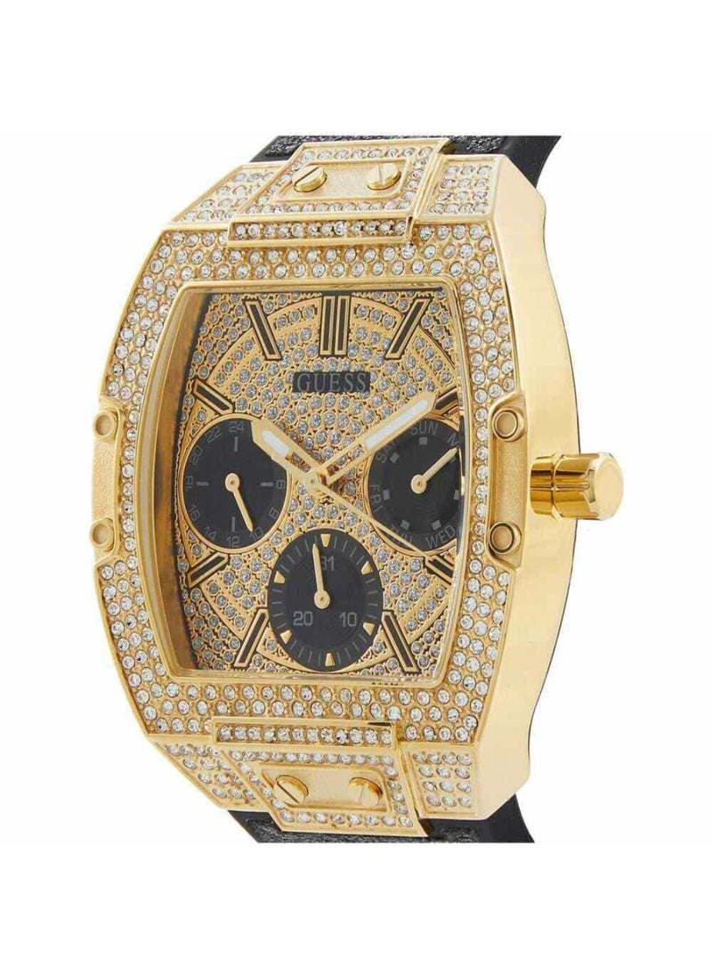 GUESS - Guess Womens Raven Gold paved with crystals watch GW0105L2 - Image 1